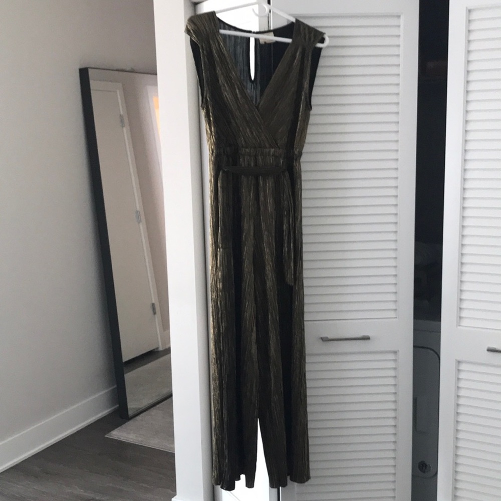 Anthropologie Bronze Jumpsuit